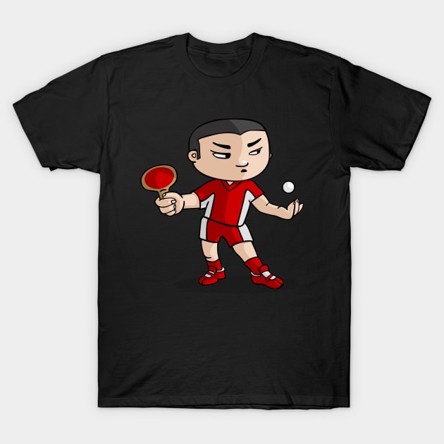 Tennis table player T-Shirt by JORDYGRAPH